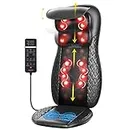 Renpho Back and Neck Massager, Massage Seat, Shiatsu Massage Chair with Heat and Vibration for Neck, Back, Shoulders, Height Adjustable Use at Home and Office