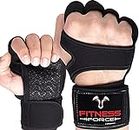 FITNESS FORCE Ventilated Gym Gloves for Men with Built-in Wrist Support for Workouts Weightlifting Gloves Workout Gloves for Women Exercise Fitness Gloves Perfect for Powerlifting, Cross Training