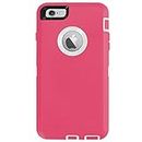 iPhone 6 Plus Case,iPhone 6S Plus Case [Heavy Duty] AICase Built-in Screen Protector Tough 4 in 1 Rugged Shockproof Cover for Apple iPhone 6 Plus / 6S Plus (Pink/White)