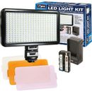 Kit de luz de video 300 LED + 3 difusores + batería + cargador para cámara y videocámara