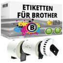 Étiquettes Compatible brother P - Touch Ql 1050 1060 500 550 570 650 700 710 720
