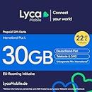 Lyca Mobile International Plus L Prepaid Smartphone SIM Karte ohne Vertrag inkl. 30 GB Datenvolumen