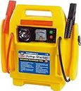 Greenfields Emergency Jump Start 4 in 1 Portable Power Station - Air Compressor Jump Starter Battery Start Booster Charger Leads - 12V with LED Light - Impact Resistant and Heavy Duty