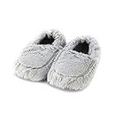 Warmies Fully Heatable Slippers Scented with French Marshmallow Lavender, Grey Marshmallow, 3/7 UK