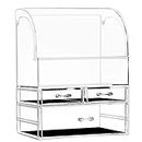 T-SIGN Large Makeup Organizer Storage, Acrylic Cosmetics Display Cases, Perfume Dustproof Waterproof Skin Care Organizer for Counter Dresser, Lipsticks, Skincare Products, Clear