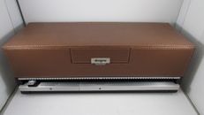 Soporte de almacenamiento en disco para videojuegos DiscGear Selector 120HD de cuero sintético marrón CD DVD