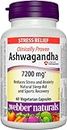 Webber Naturals Ashwagandha 7200 mg, 60 Capsules, Organic and Clinically Proven KSM-66 Ashwagangha, Helps Increase Resistance to Stress and Anxiety, Vegan