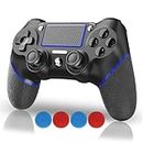 Gamexop wireless controller for PS4, with touchpad, dual 6-axis vibration sensors, audio jack, ergonomic anti slip handles on both sides, controller for PS4 Slim/Pro and PC