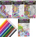 NEW EDITION A4 ANTI-STRESS ADULT COLOURING BOOK BOOKS RELAX Therapy FOR ADULTS