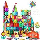 Gemmicc Magnetic Tiles Building Blocks for Kids, STEM Approved Educational Toys,3D Magnet Puzzles Stacking Blocks for Boys Girls,63 PCS Classic Set