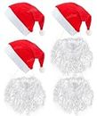 Zest 4 Toyz Christmas Items Accessories Santa 3 Cap & 3 Santa Beard