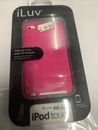 Hülle für iPod Touch 4. Generation perfekte Passform iLuv - rosa gemustert - kostenlose P&P!
