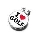 Golfoy Basics Magnetic I Love Golf Hat Clip & Ball Marker Golf Gift Accessory