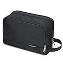 WANDF Beauty Bag Men's Backpack Women's Cosmetic Bag Toiletry Bag for Men & Women in Premium Quality (A-Pure Black)