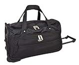 Travel Duffle Bag Lightweight Wheeled Holdall Cabin Sports Weekend Bag - Darwin (Black)