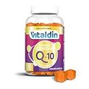 VITALDIN Coenzima Q10 Gummies – Integratore di Bellezza – 200 mg di CoQ10 per dose + Vitamina C & E – 50 Caramelle Gommose (fornitura per 1 mese), Gusto Pesca – Antiossidante – Senza Glutine