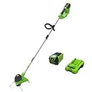 Greenworks 40V 12" Cordless String Trimmer, 2.0Ah Battery and Charger Included