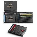 RUNBOX Slim Wallet for Men 15 Slots Ultra Large Capacity RFID Blocking Bifold Credit Card Holder with 2 ID Window