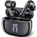 Wireless Earbuds, Eumspo Bluetooth Earbuds Touch Control Ear Buds 5.3 Hi-Fi Stereo with ENC Noise Cancelling Mic, Bluetooth Headphones IPX7 Waterproof in Ear Wireless Headphones with LED Power Display