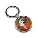 Giftcart Square & Round Metal keychain for good luck, friends, family, birthday, new job, house, mother, wife (Bal Krishna Round, Metal)