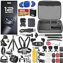 GoPro HERO12 Black 5.3K Action Camera Bundle with 128GB Card and 50 Accessories