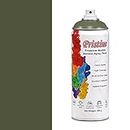 Pristine DIY, Multipurpose, Quick Drying Aerosol Spray Paints with Gloss Finish For Metal, Wood, Walls and Plastic – 300gm(400 ml) Olive Green (RAL 6003)