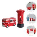  2 pz cabina telefonica in miniatura modello casa delle bambole mobili bus cassetta postale
