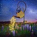 LED Garden Lights,Solar Lights Shower Watering Can -Outdoor Solar Lights,Outdoor Decor Solar Lights Outdoor Waterproof Garden,Waterfall Fairy Lights for Lawn Path in Home Yard，Outdoor Lights
