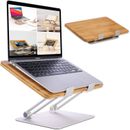 HENNEZ Laptop Ständer Holz höhenverstelbar- Laptop Stand