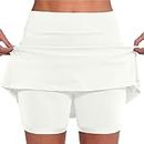 Peime Orders Placed by Me Recently Womens Athletic Skirt Tennis Golf Shorts Graphic Print Skirts High Waisted Skirt Tummy Control Pockets Plus Size Skort Womens Plus Size Skort White Medium