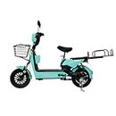 Green Udaan Electric Scooter for Adult’s Commuter with Portable Rechargeable Battery, No RTO Registration or DL Required, 30kms Range & 25kmph Power by 250W Motor, E-Bike (GREEN with Carrier)