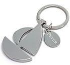 Personalised Chrome Plated Sailing Yachting Boating Keyring - Enter Your Custom Text