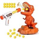 Plutofit Digital Dinosaur Moving Tongue Target Shooting Game with Soft Foam Balls and Pump Action Gun Toy for Kids