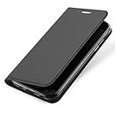 Helix Wallet Style Leather Flip Case Cover for Samsung Galaxy S7 Edge Duos - Black (Black)