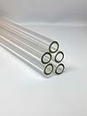 LC GLASS 8 Inch Long 5 Piece Premium Borocilicate Glass Tubes 12mm OD 8mm ID 2mm Wall