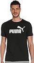 PUMA Men's Essential Logo Tee, Black, M