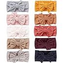 10 Pack Baby Girl Headbands baby Headbands Baby bows Turban Knotted Nylon Newborn Head Bands Infant Toddler Hairbands and Bows Child Hair Accessories