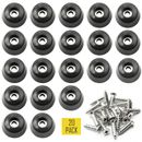 1.25" Large Hard Rubber Bumper Feet with Stainless Washer and Screws, 20 Pack