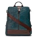 VISMIINTREND Stylish Leather Backpack Handbag Shoulder Bag Sling Bags for Women and Teens Girls | College | Travel | Work | Office | Birthday | Gift | Wife | Rakhi Gift for Sisters (Teal Blue)