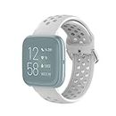 Mosger YHM 23mm for Fitbit Blaze/Fitbit Versa 2 Universal Sport Silicone Replacement Wrist Strap(White) (Color : White)