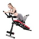 Bigzzia Adjustable Ab Exercise Bench, Abdominal Workout Machine Foldable Sit Up Bench, Full Body Exercise Equipment with LCD Monitor for Leg,Thighs,Buttocks,Rodeo,Sit-up Exercise