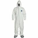 DuPont Industrial & Scientific DuPont TY122S 4XL EACH Disposable Elastic Wrist, Bootie and Hood Tyvek Coverall Suit 1414 White, TY122S - 4XL