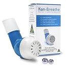 KAN-BREATHE Natural Lung Exerciser & Mucus Removal Device - Naturally Clear Mucus From Airways & Improve Lung Capacity With This Opep Respiratory Breathing Exercise Device - Made in Australia – Blue