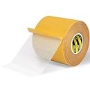MILEQEE Double Sided Tape Heavy Duty, 3.2inx66FT(20m), Universal High Tack Strong Wall Adhesive with Fiberglass Mesh, Super Sticky Resistente Clear Tape, Easy Use Mounting Tape