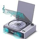 CD Player Portable, Leapwell Portable CD Player with Speakers Bluetooth for Car Home, Small Compact Desktop Retro CD Player Rechargeable with Headphones Radio, Personal CD Players with FM USB White