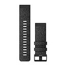 Garmin Quickfit Watch Band, Vented Carbon Gray Titanium Bracelet Heathered Black Nylon 26mm