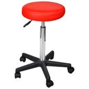 Office Stool Red Faux Leather vidaXL