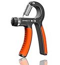 Bodyband Hand Grip Workout Strengthener, Adjustable Hand Gripper for Men & Women for Gym Workout Hand Exercise Equipment to Use in Home for Forearm Exercise, Finger Power Gripper 40 Kg Black-Orange