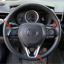 Steering Wheel Trim 3pcs ABS Carbon fiber For Toyota RAV4 2019-2024