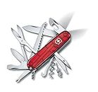 Victorinox Swiss Army Knife - Huntsman lite - 21 Functions, Multi-utility tool with LED- Red, 91 mm